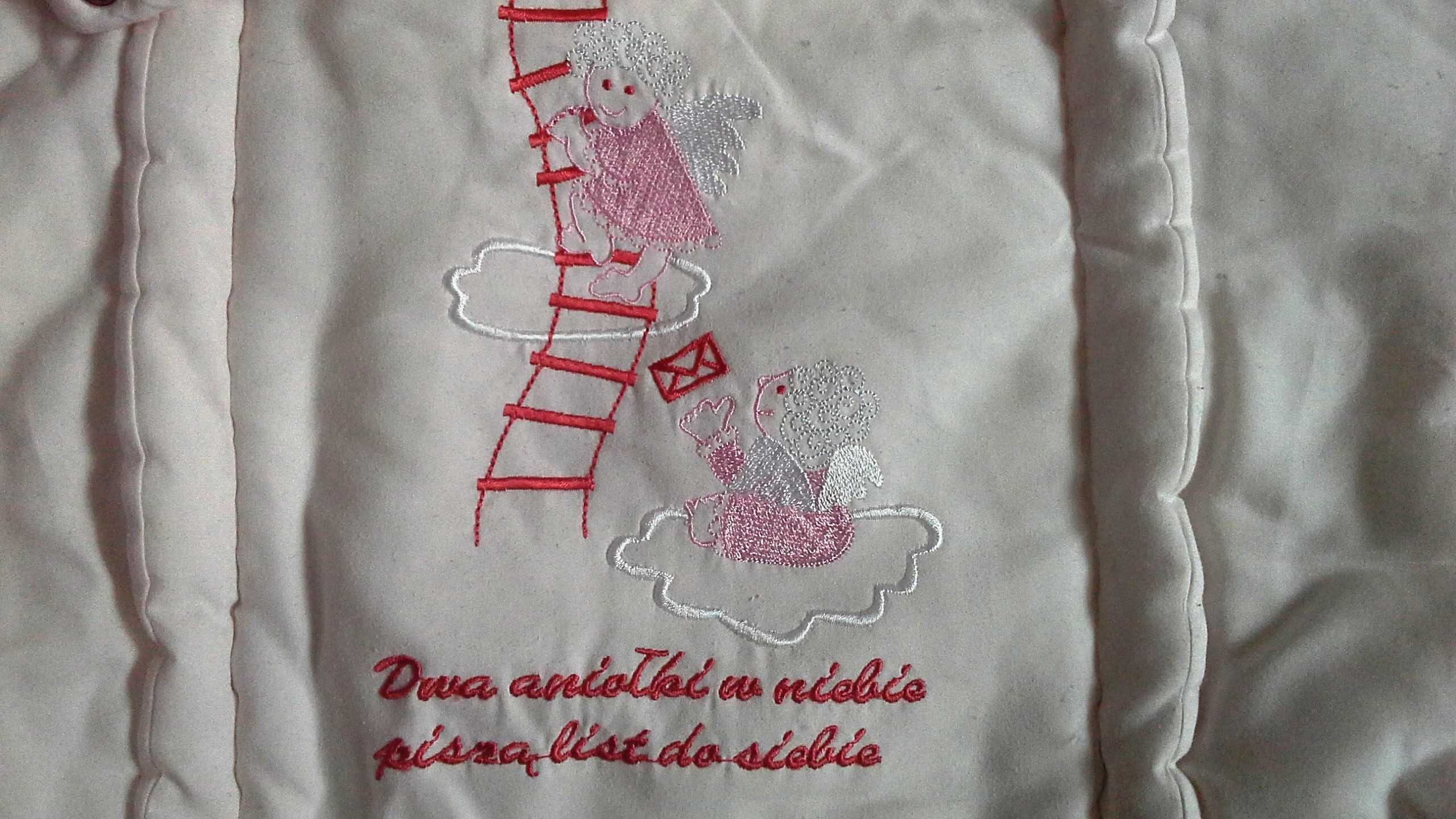 Baby Colibra ocieplany Śpiworek 56-62cm 0-3m aniołki chrzest
