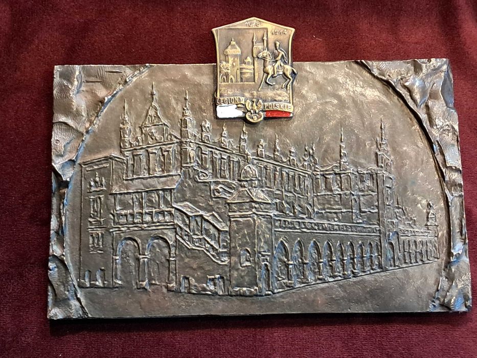 Plakieta ryngraf do szabel - Legiony Polskie 16 .8. 1914 - brąz odlew