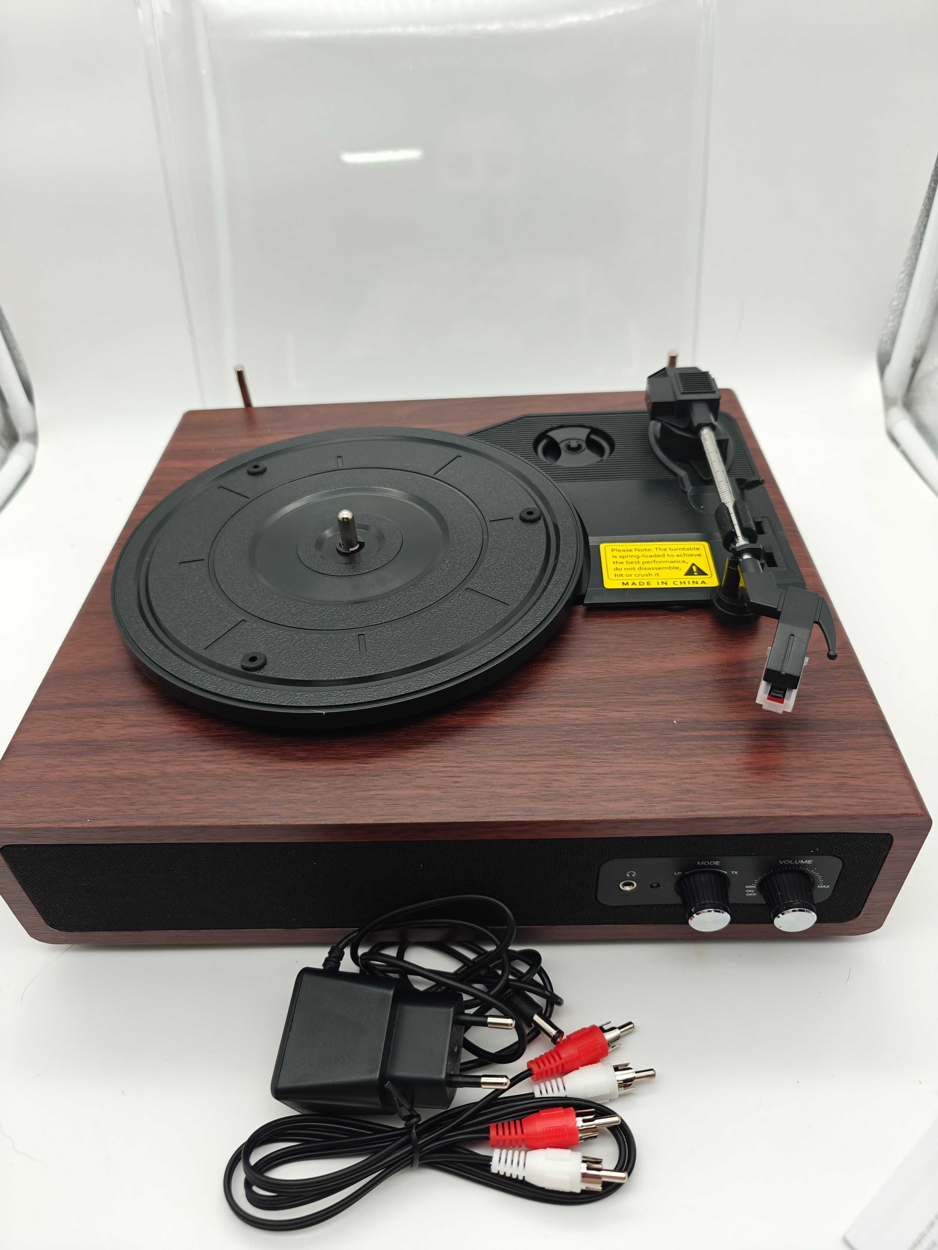 Leitor de Discos de Vinil com Bluetooth com Colunas Integradas