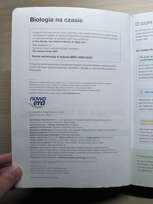 Biologia na czasie 2 książka z biologii klasa 2-3