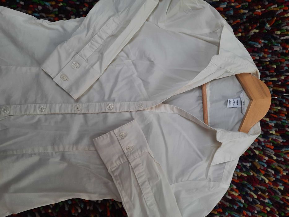 Wizytowa elegancka koszula h&m r 36 taliowana kremowa ecru