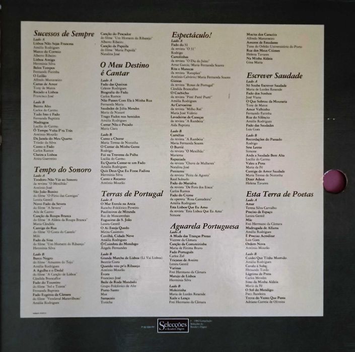 Discos de vinil "A Alma da Música Portuguesa" (8 LPs)