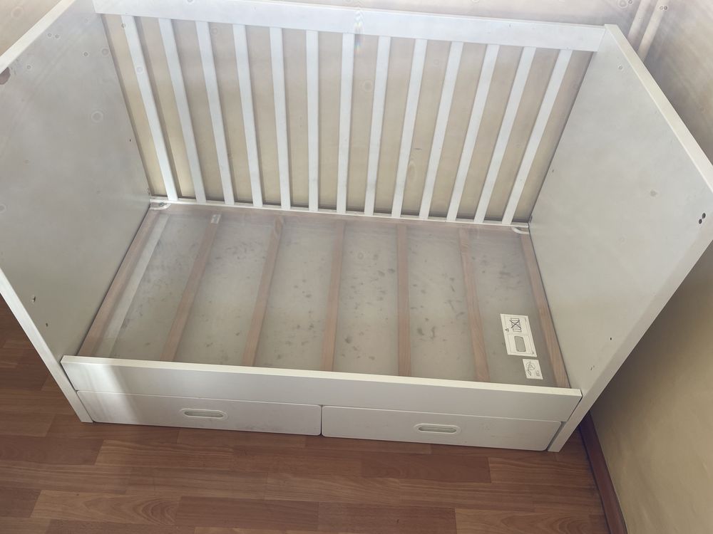Sprzedam łóżeczko Ikea stuva z materacem