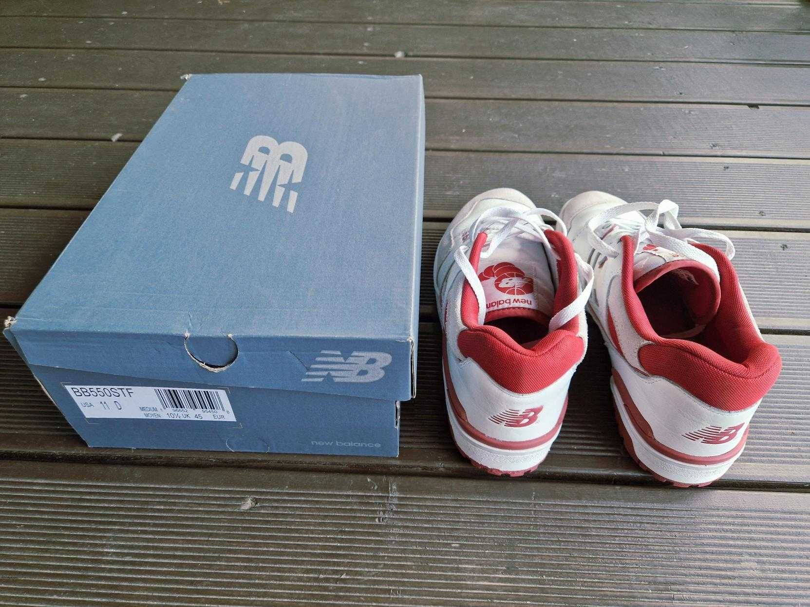 New Balance 550 White Red BB550STF r. 45 EU stan bdb