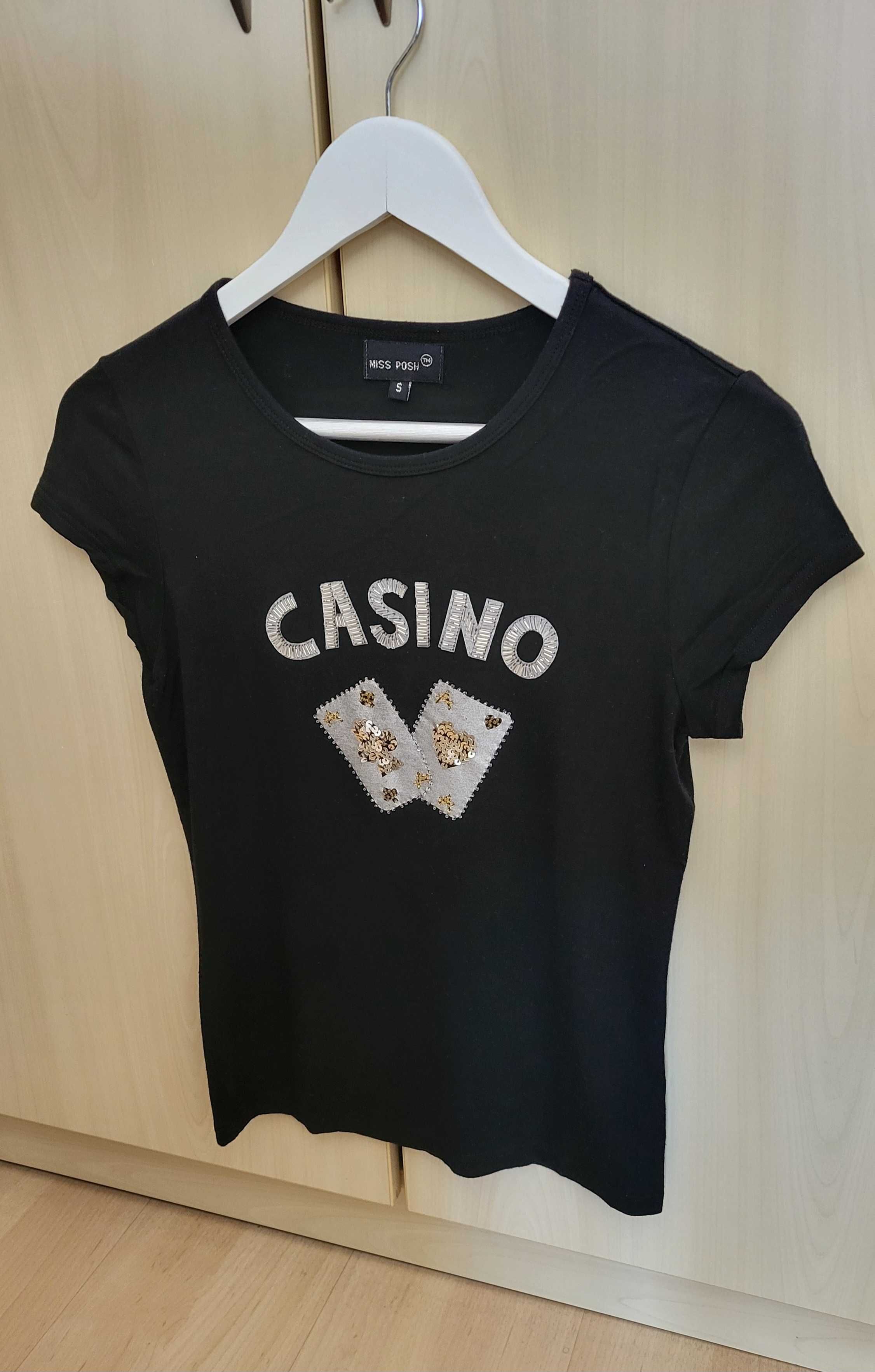 Czarna koszulka rozmiar S Casino