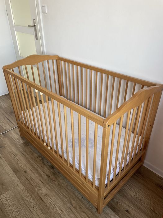 Łóżeczko drewniane dziecięce 125/65