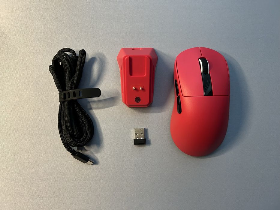 Бездротова Ігрова Миша SmailWolf M6 Рожева Зарядна Станція Екран