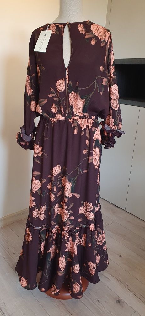 H&M nowa sukienka w jesiennych kolorach, r. S-M