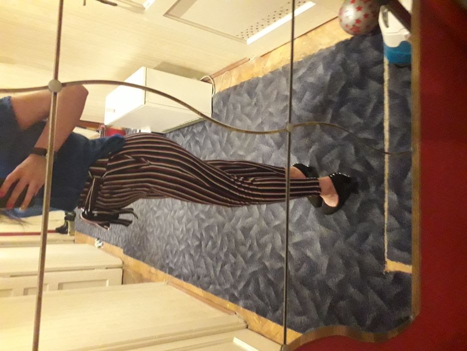 Spodnie damskie modne wyszczuplające push up S 36 new yorker paski