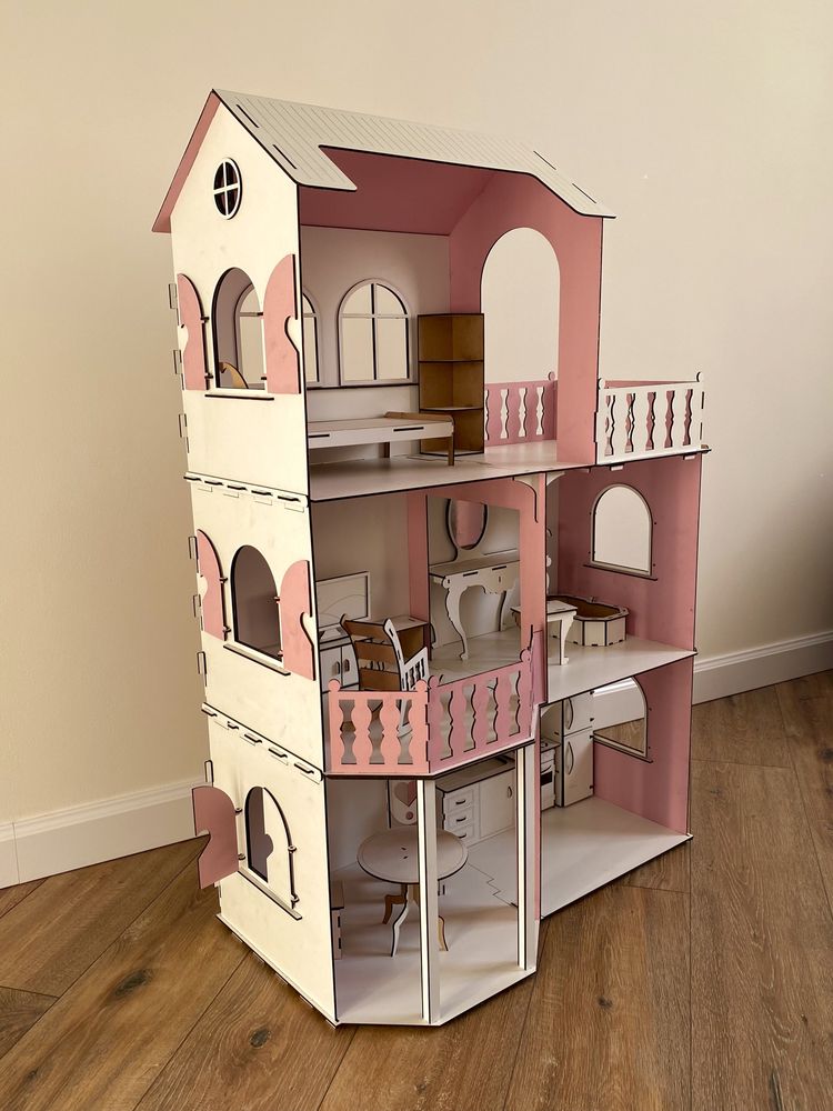 Будиночок для барбі 119см з меблями, ляльковий будинок, barbie