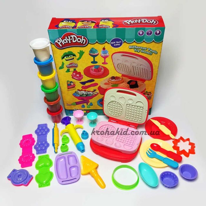 Ігровий набір пластилін Play-Doh Вафельниця Бутербродниця 6 баночок
