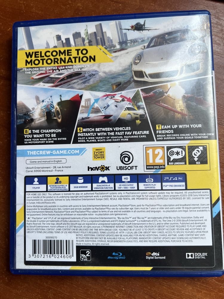 THE CREW 2 для PS4 бу