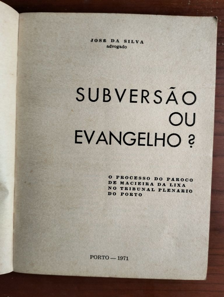 Livro Subversão ou Evangelho? - José da Silva