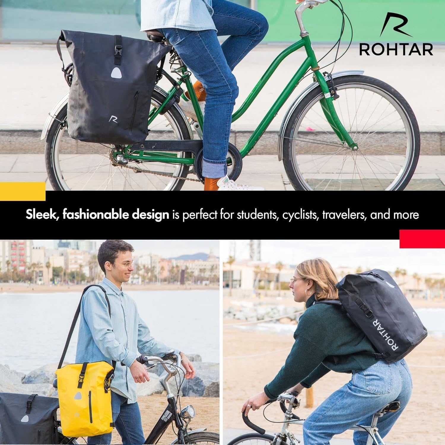 TORBA NA ROWER wodoszczelna Rohtar 18L
