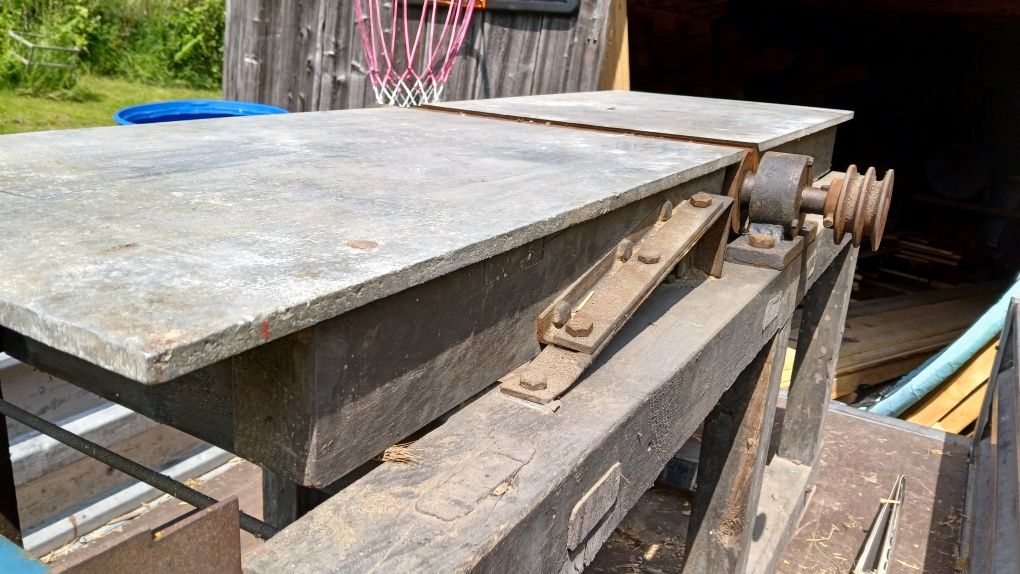 Blaty aluminium 10mm wałek 50cm 2 noże i rama dębowa heblarka