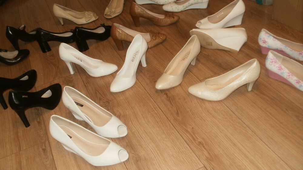 Buty damskie –białe, ecru, czarne, m.in. Brilu -rozmiar 39, 38