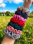Scrunchie Frotka Gumka do włosów na szydełku