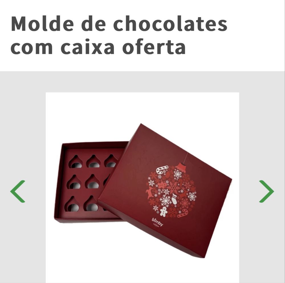 Forma de silicone NOVA para chocolates com caixa oferta
