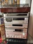 Wieża 6 elementów denon gramofon wzmacniacz magnetofon radio CD
