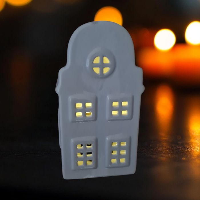 Domek świecznik na tilajt podgrzewacz biały ceramika Nowy