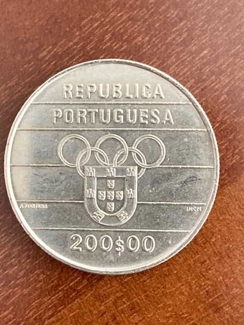 5 Moedas comemorativas 200 escudos 1992, XXV Jogos Olímpicos Barcelona