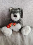 игрушка мягкая кот с букетом