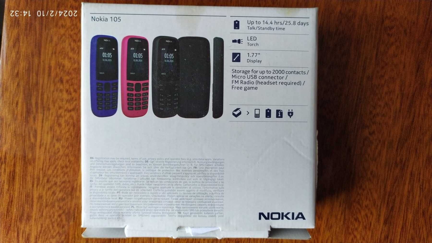 Мобільний кнопковий Телефон NOKIA 105 4th Edition НОВИЙ