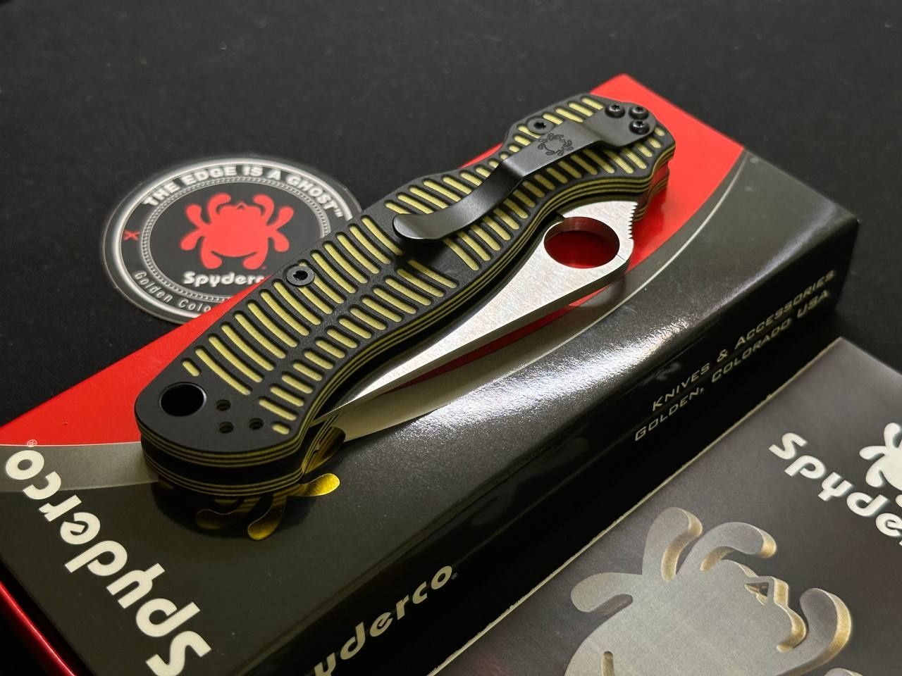 Ніж Spyderco Paramilitary 2 Salt Magnacut Black/Yellow