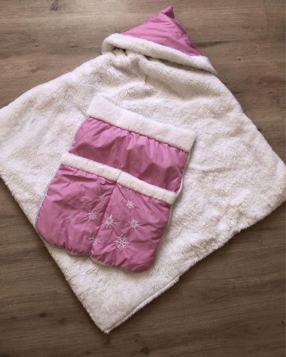 Теплий конверт на виписку для дівчинки