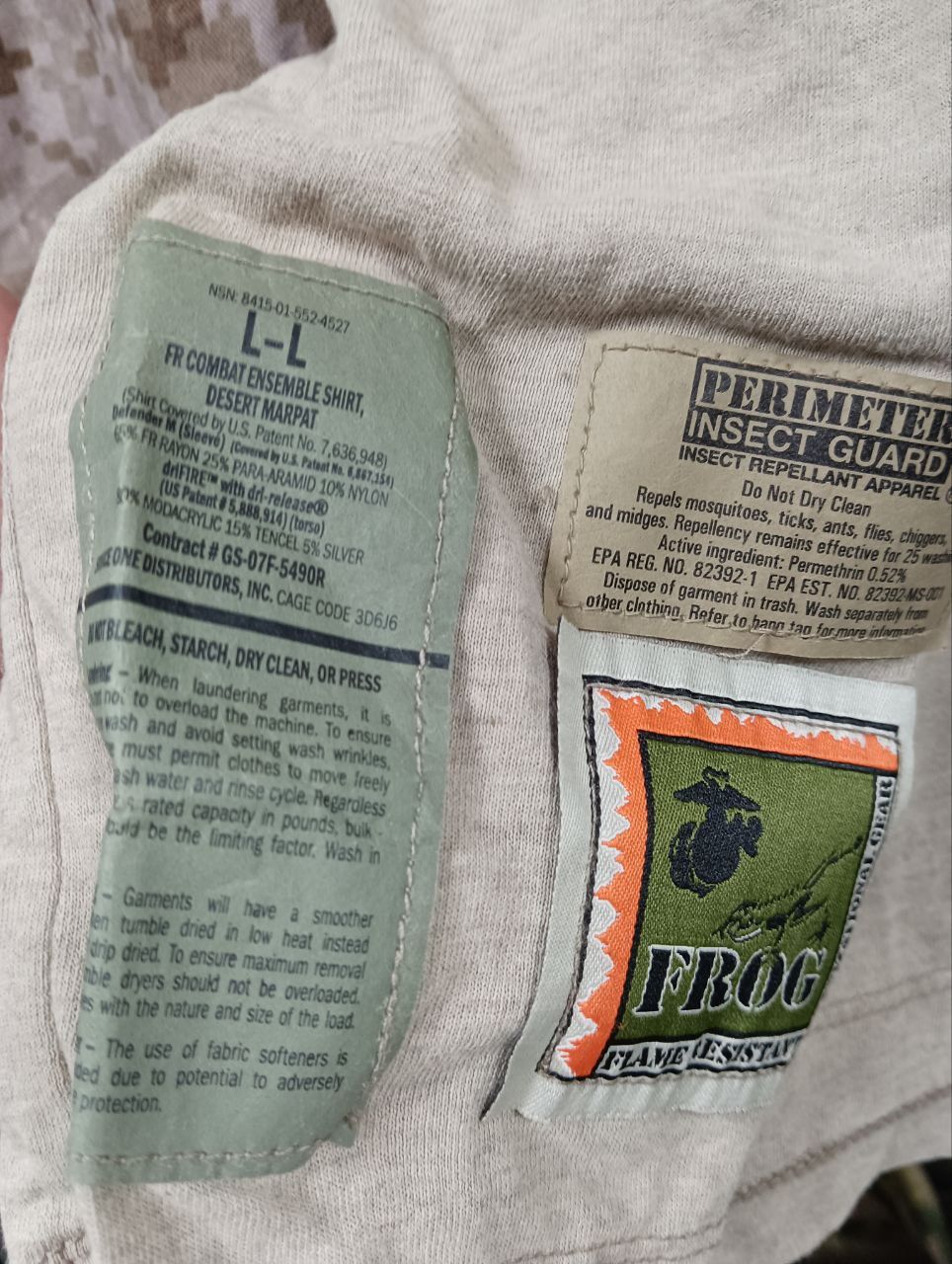 Оригінальний убакс USMC FROG Desert Marpat різні розміри