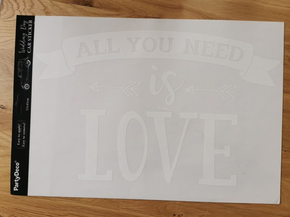 Naklejka ślubną na samochod