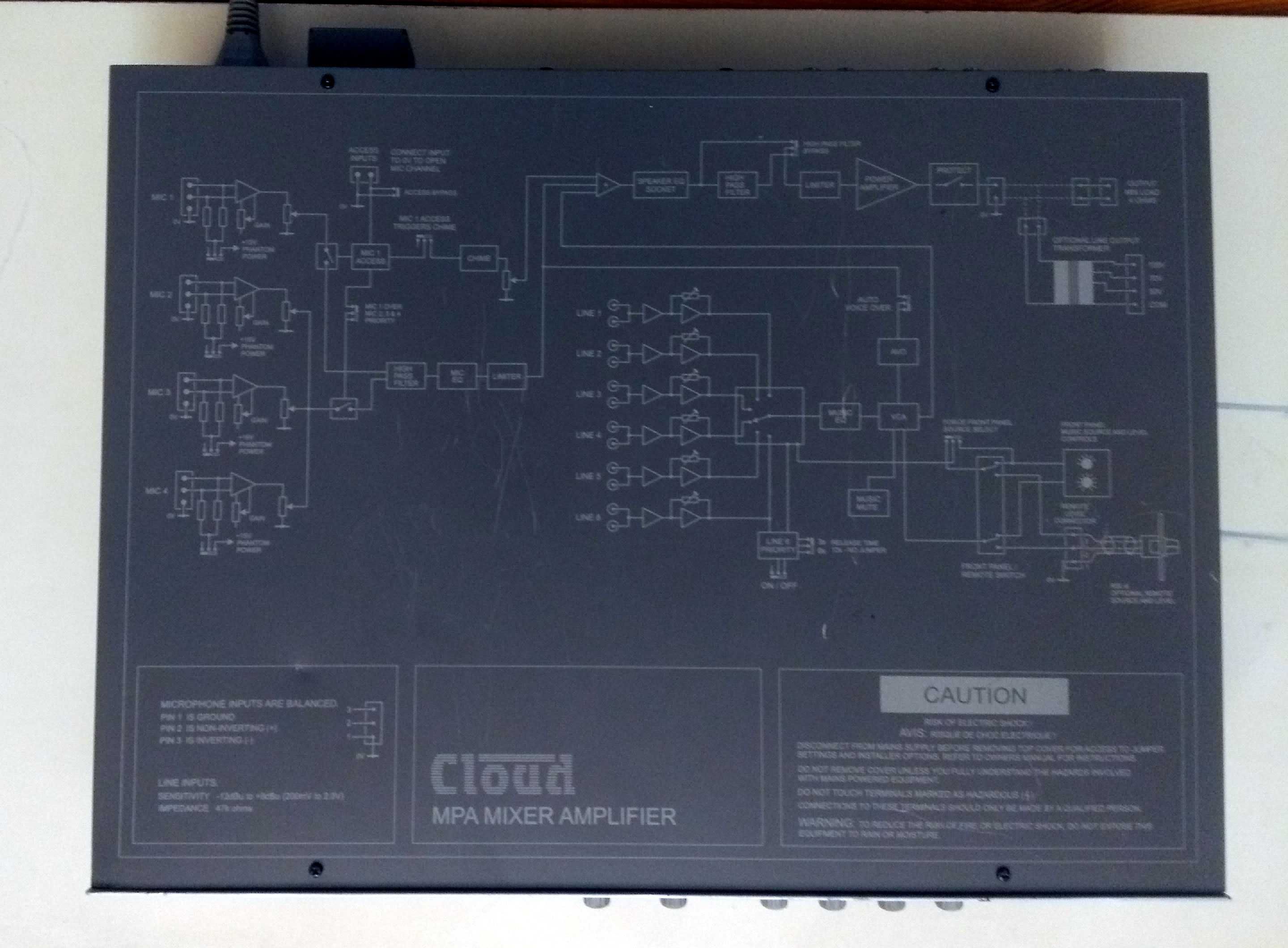 CLOUD MPA60 Mixer Amplifier  Mikser / Wzmacniacz 60W MPA 60