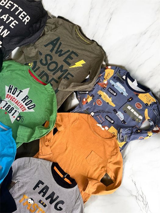 Komplet 12 szt bluzeczek dla chłopca rozm 98,98/104