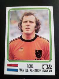 Cromo Panini World Cup Story de Rene Van de Kerkhof no Mundial 74