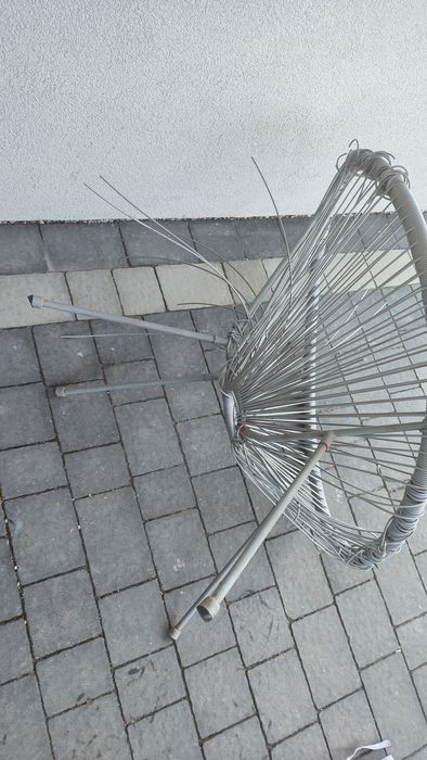 Dwa fotele fotel Acapulco ogrodowe do renowacji homla szare