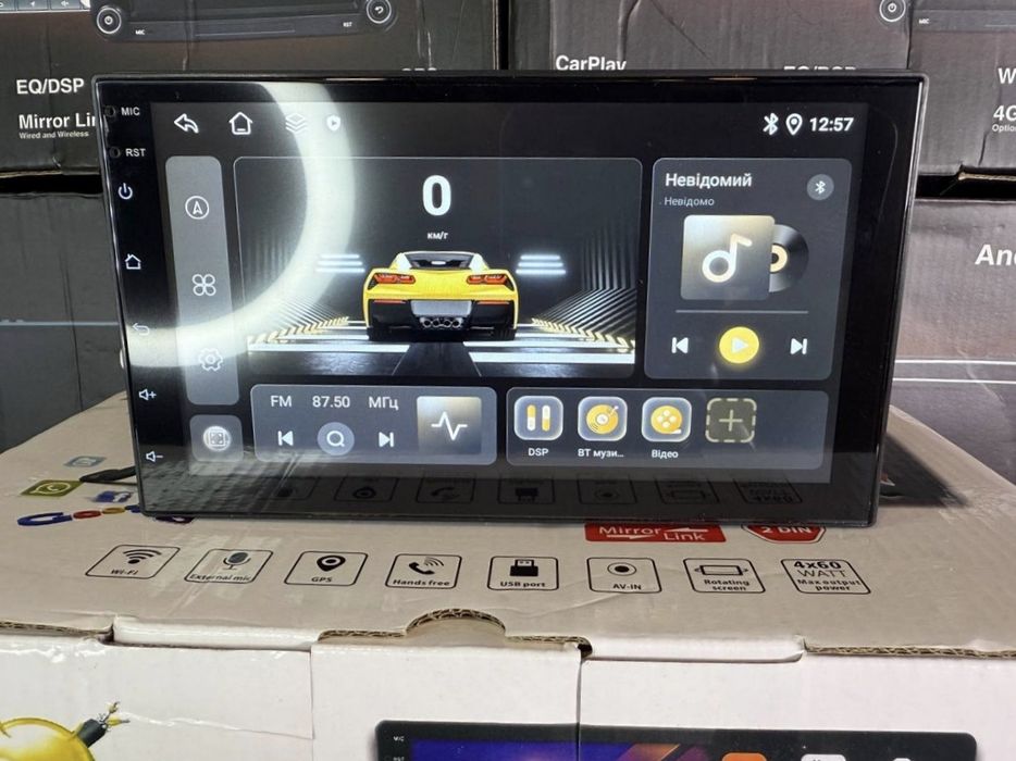 Магнитола 7" 4/64гб 8 Ядер с 4g с Carplay Android Auto Сим-карта