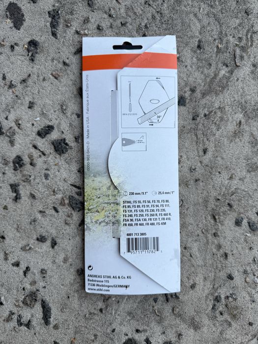 Ніж 2-зубий stihl для мотокос FS 55, 70, 120, 250 Нож для бензокосы