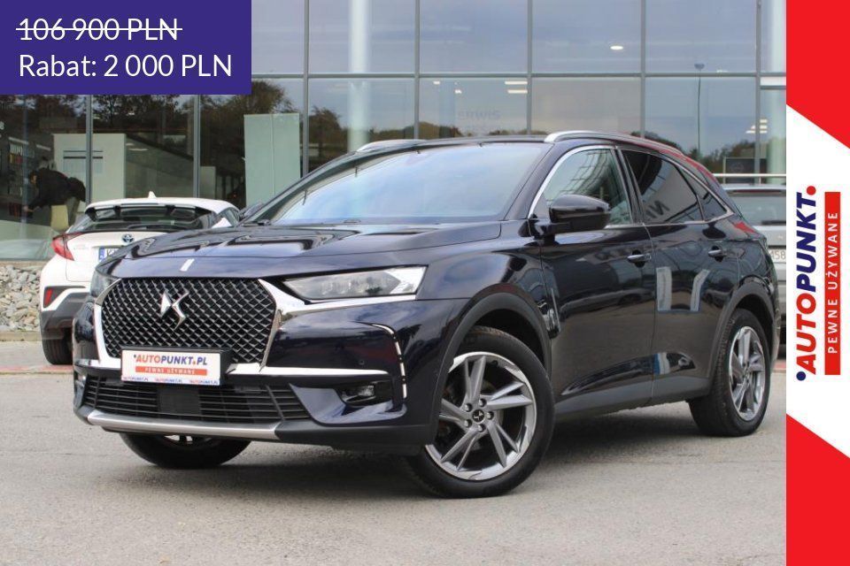 DS Automobiles DS 7 Crossback RIVOLI 1.6 PureTech 180KM, 2020r. Podgrz.+Went. Skóry* Focal* Panorama