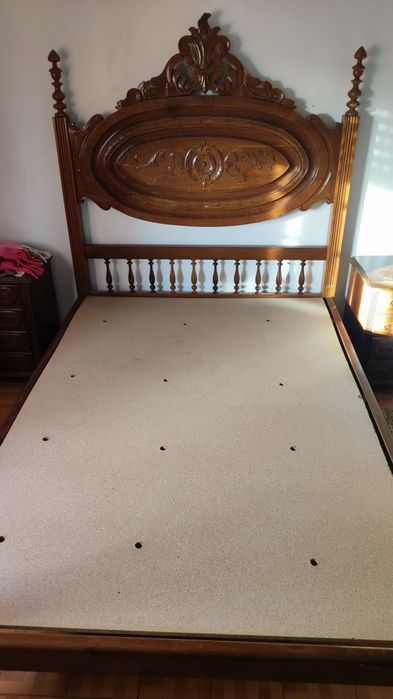 Cama casal madeira maciça