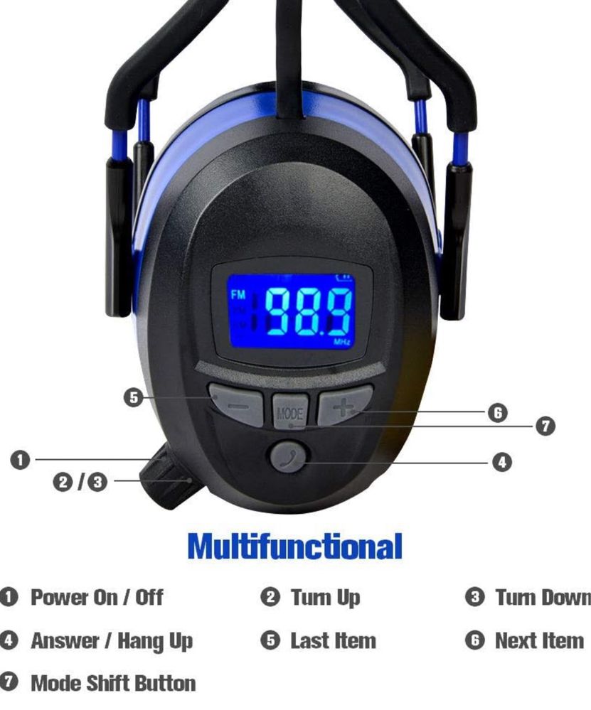 Gardtech Słuchawki ochronne z bluetooth i radiem
