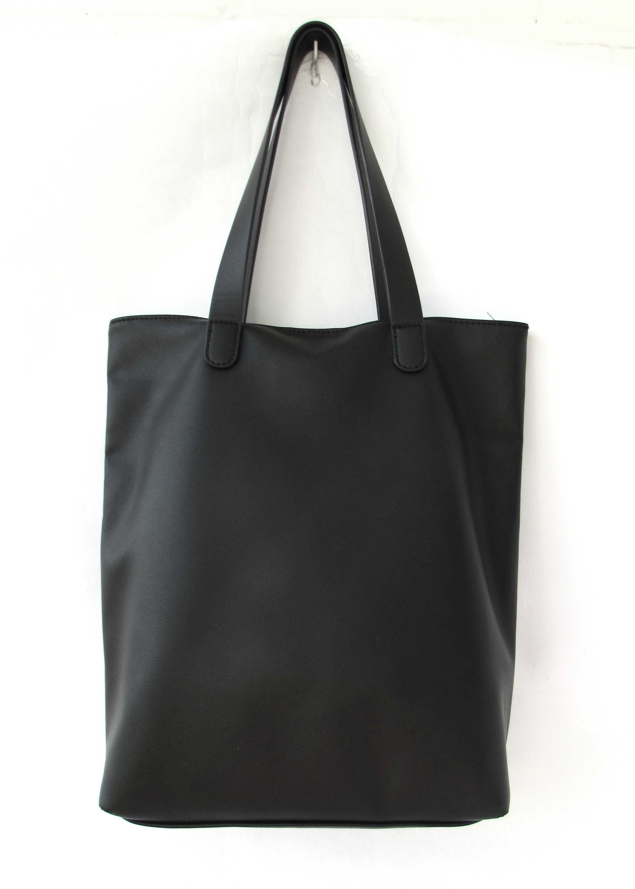 Even&Odd duża torebka na ramię shopper w czarnym kolorze