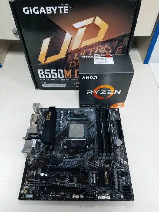 Gigabyte B550M DS3H (WiFi)+Ryzen 5 5500 3.6GHz+DDR4 16Gb 3600 MHz