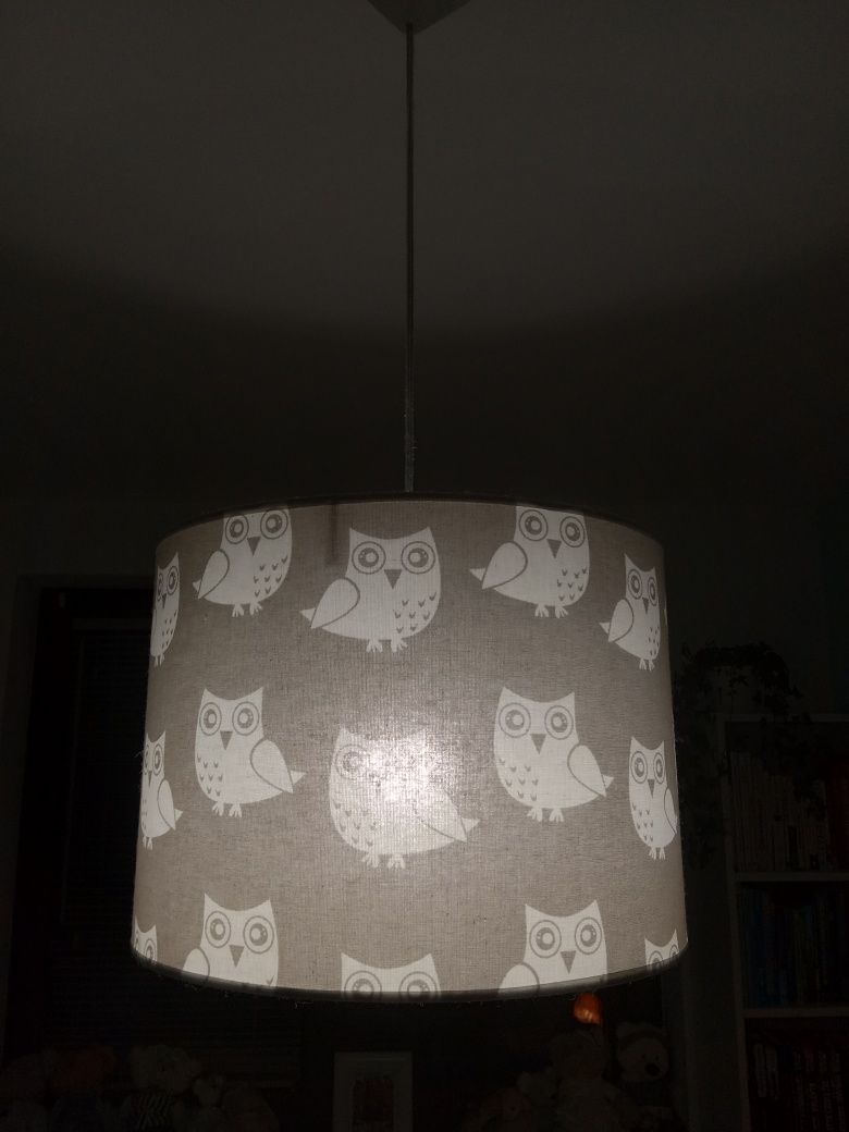 Lampka nocna + lampa wisząca Sowy