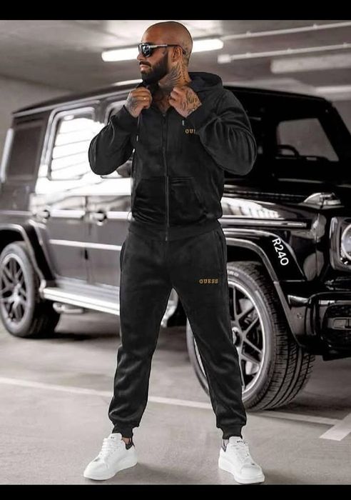 Męski Guess Welur dres