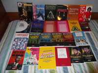 Lote de livros: marketing, economia, política, história, saúde, etc.