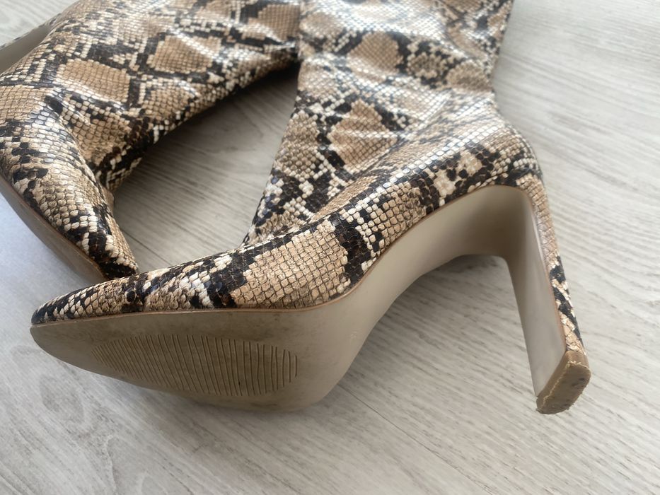 Kozaki sexi za kolano  mega dlugie do uda wąż pantera hit viral