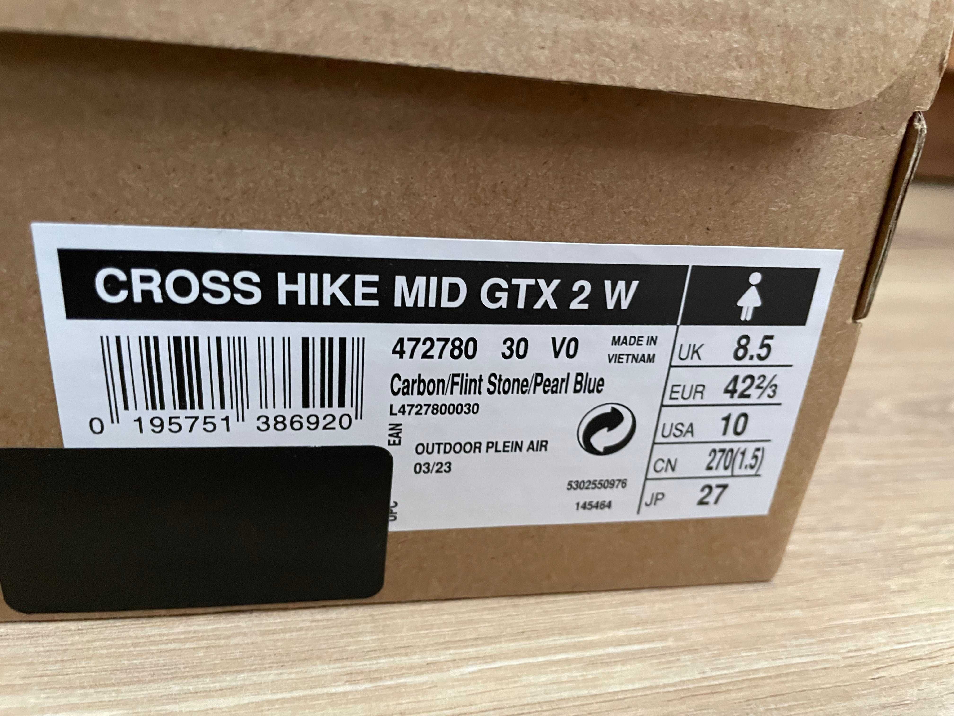 Трекингові кросівки CROSS HIKE MID GTX 2 (42 розмір 27 см). Нові