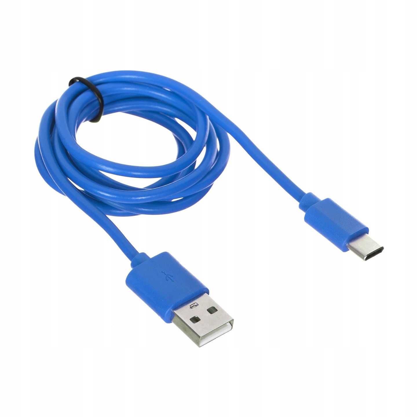 Kabel USB iBOX IKUMTCB TYP-C, 1m, 3A Niebieski (1168)