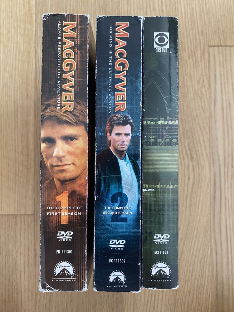 Primeiras 3 temporadas do MacGyver (15€ por temporada ou 35€ coleção)