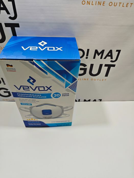 Vevox Maska Twarzowa Ffp3 Z Zaworem 20 Szt.